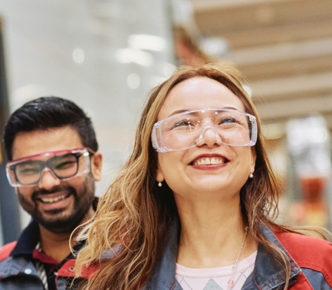 Employees at factory